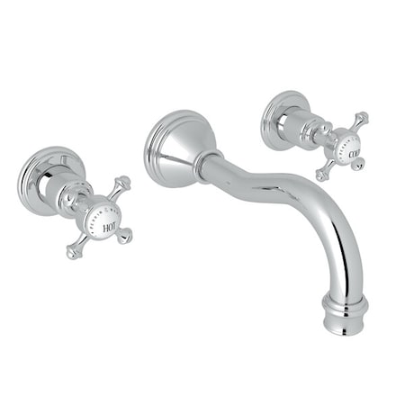 Perrin & Rowe Georgian Era Wall Mount Lavatory Faucet U.3794X-APC/TO-2